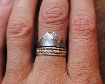 Mountain Range Ring | Sterling Silver