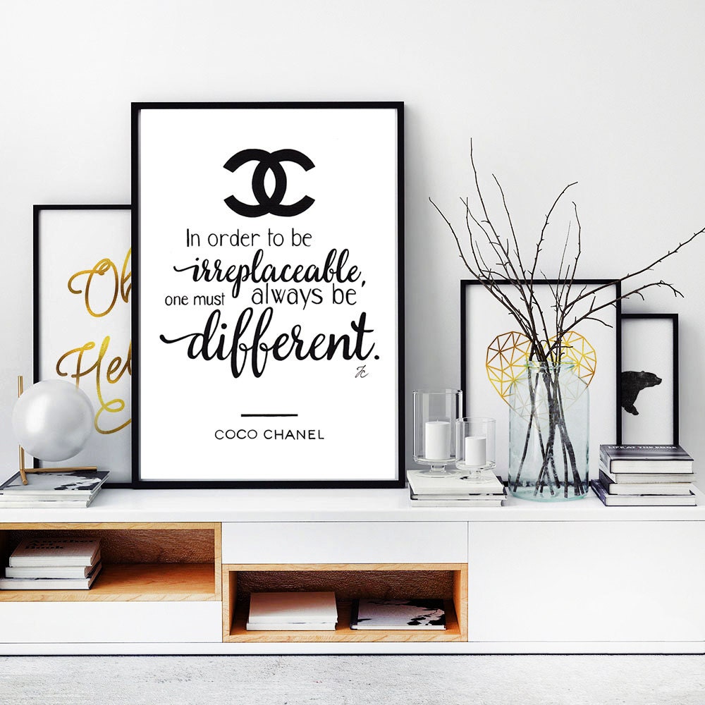 Coco Chanel print Coco Chanel quote fashion quote fashion