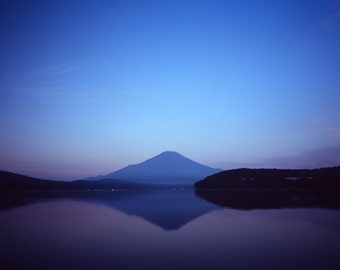 Mount Fuji Photography, Japanese print, Japanese landscape photography, mountain photography, Japanese lake photography, medium format, fuji