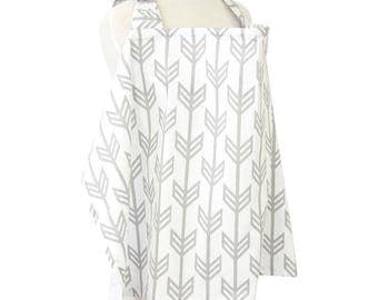 Gray Arrow | Gray and White Nursing Cover