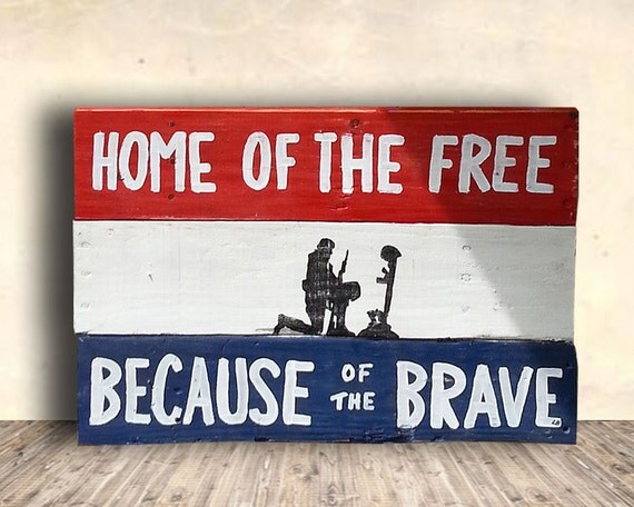 home of the free because of the brave printable