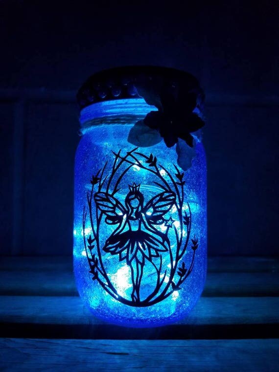 Items similar to Fairy jar mason jar, night light, fairy night light