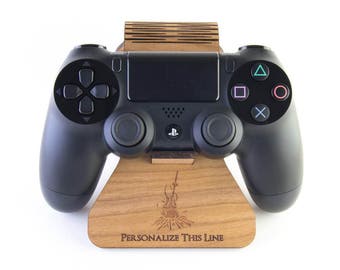 Dark Souls Bonfire inspired Display Stand for the PlayStation 4 Controller - Cherry Wood - Gift for Gamers
