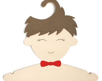 Children Clothes Hanger 3D-designed Hand made - Boy