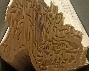 Horse book folding pattern,horse folding pattern,book art, horse book art,horses in horse book folding pattern