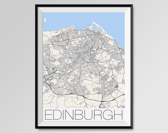  Edinburgh  Map Print