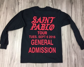 Kanye Weat SAINT PABLO Tour / The Life Of Pablo,pablo shirt (Red-Print)