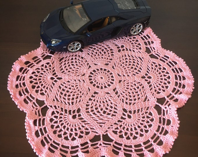 Pink napkin colored lace table decoration crochet decor lace crochet openwork doily crochet napkin great gift crochet round napkin .