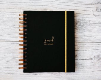 2017 personalized planner classic | custom 2017 planner agenda student calendar weekly planner daily planner wedding planner hard cover