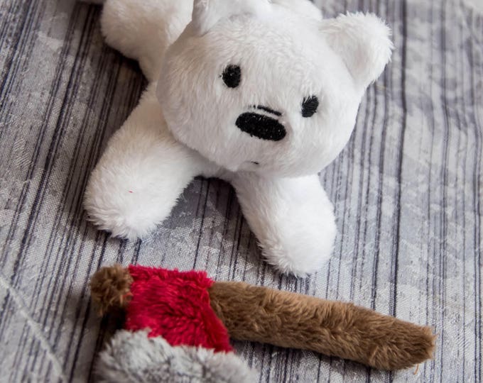 We Bare Bears - Ice Bear Plushie - Polar Bear Custom Plush - Stuffed Animal Toy - Cartoon - Plush Bear - Made to Order