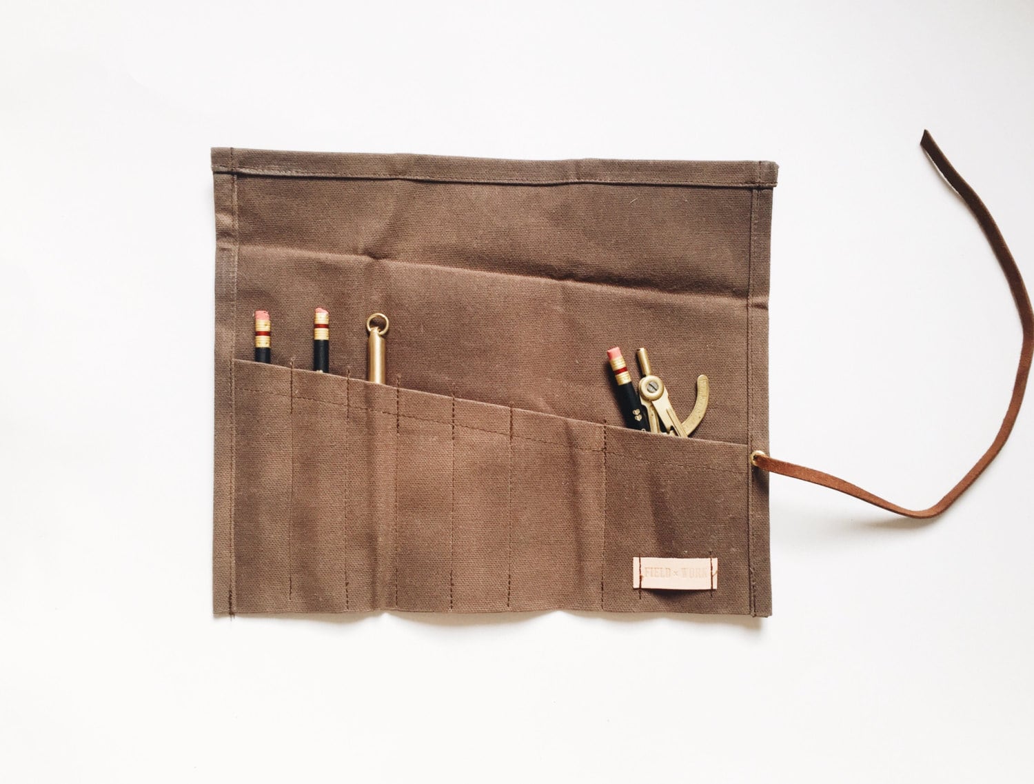 Waxed Canvas Pen/Pencil Roll