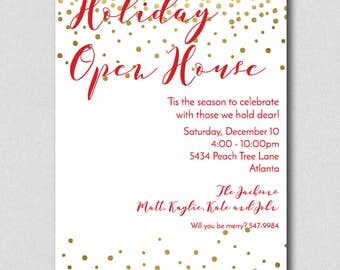 holiday open house invitations