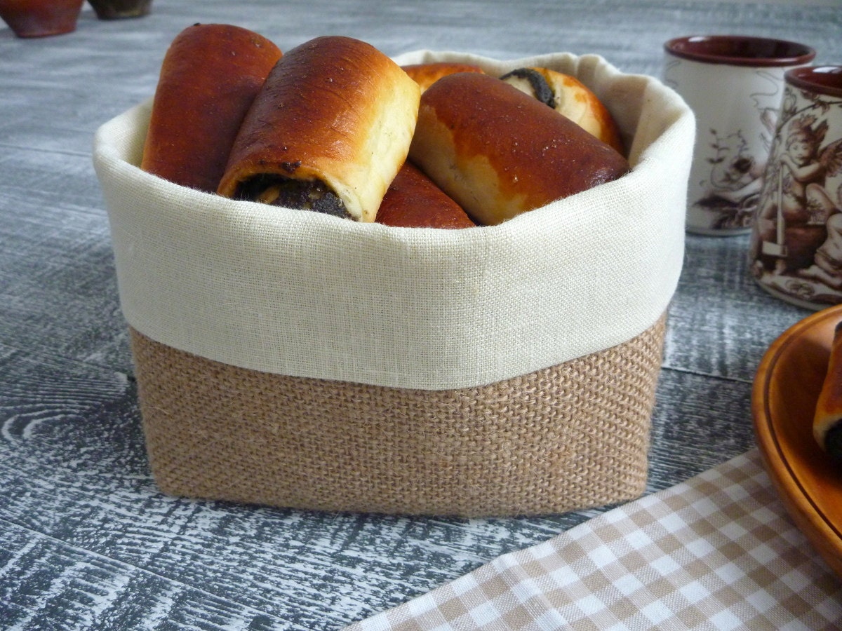 Bread basket linen bread basket fabric bread basket burlap
