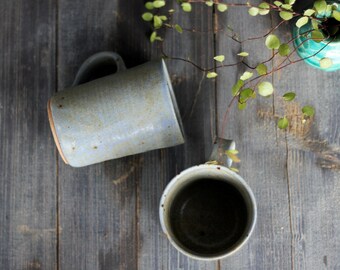 Hand made pottery mugs, hand thrown mug, pottery coffee mug, pottery tea cup, large tea cup, pottery mug, stoneware mug, ceramic tea c