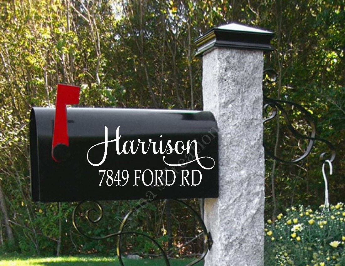 Personalized MailboxName Mailbox DecalsStreet Address