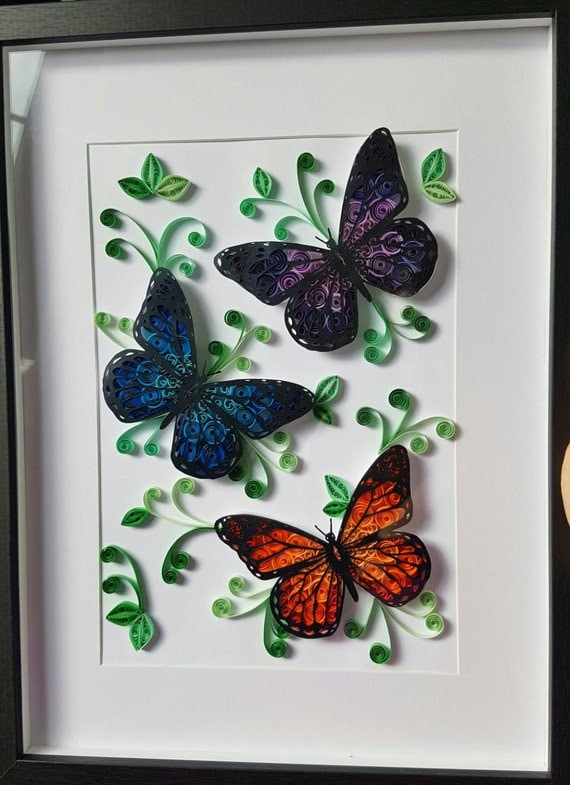 Items similar to Quilling art Custom butterflies perfect gift idea on Etsy