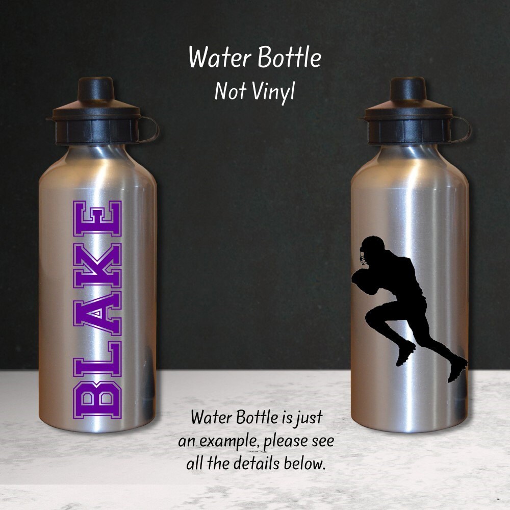 Personalized water bottle football water bottle football