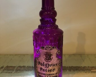 Harry Potter potion, Polyjuice potion, Harry Potter gifts, Hogwarts, Harry Potter decor, Harry Potter art, Harry Potter bottle, glass art