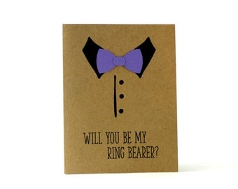 Ring Bearer Card, Will You Be Our, Groomsman Card, Best Man Card, Bowtie Card, Suit Up Card, Ring Bearer Proposal, Groomsmen Proposal