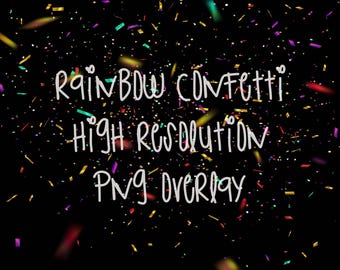 Confetti glitter overlays png for photoshop 5 pack