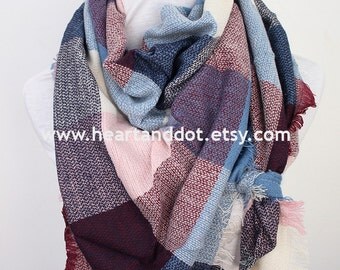 plaid blanket scarf, blanket scarf, blanket scarf plaid, womens blanket scarf, scarf blanket, womens scarves, gift for her, christmas gifts