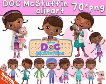 Doc McStuffin Clipart 70 PNG Images Digital Clip Art Instant Download Graphics transparent background birthday scrapbooking