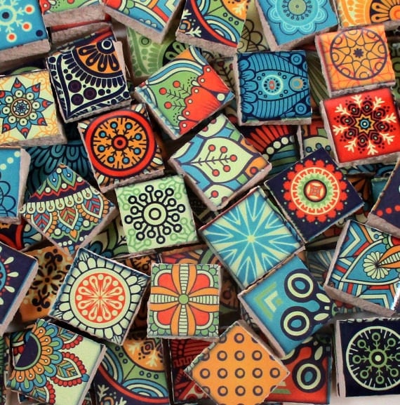 ceramic mosaic tiles bright colors medallions moroccan tile mosaic blue green yellow red 90 - Decorative Tile ceramic mosaic tiles bright colors medallions moroccan tile mosaic blue green yellow red 90 - Decorative Tile