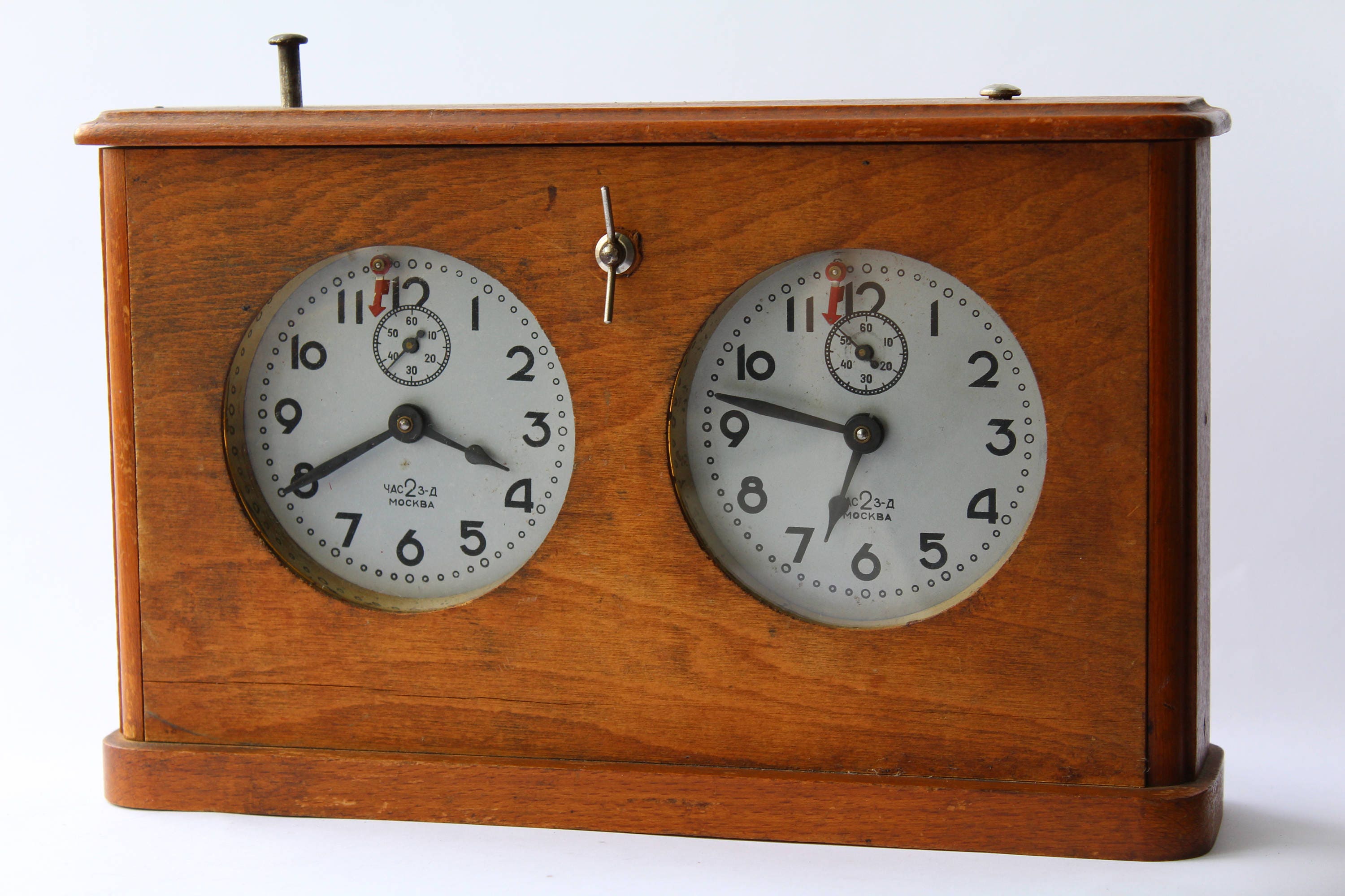 Soviet chess clock chess timer wooden chess clock USSR.