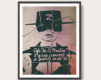 NEW! Amélie, Audrey Tautou, Minimal Movie Poster.