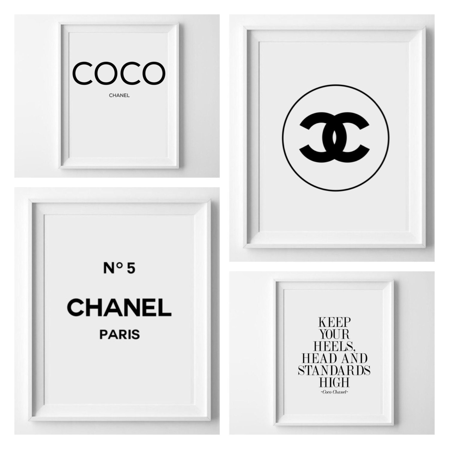 4 for the price of 2 Chanel print set chanel print