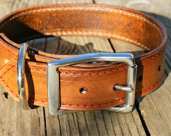 Premium Stitched Leather Dog Collar