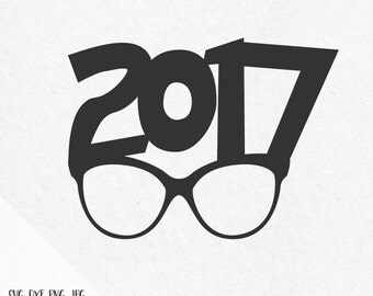 New years svg New Year Sunglasses 2017 Svg Happy New Year 2017 Holidays Svg files for silhouette svg files for cricut svg files svg designs