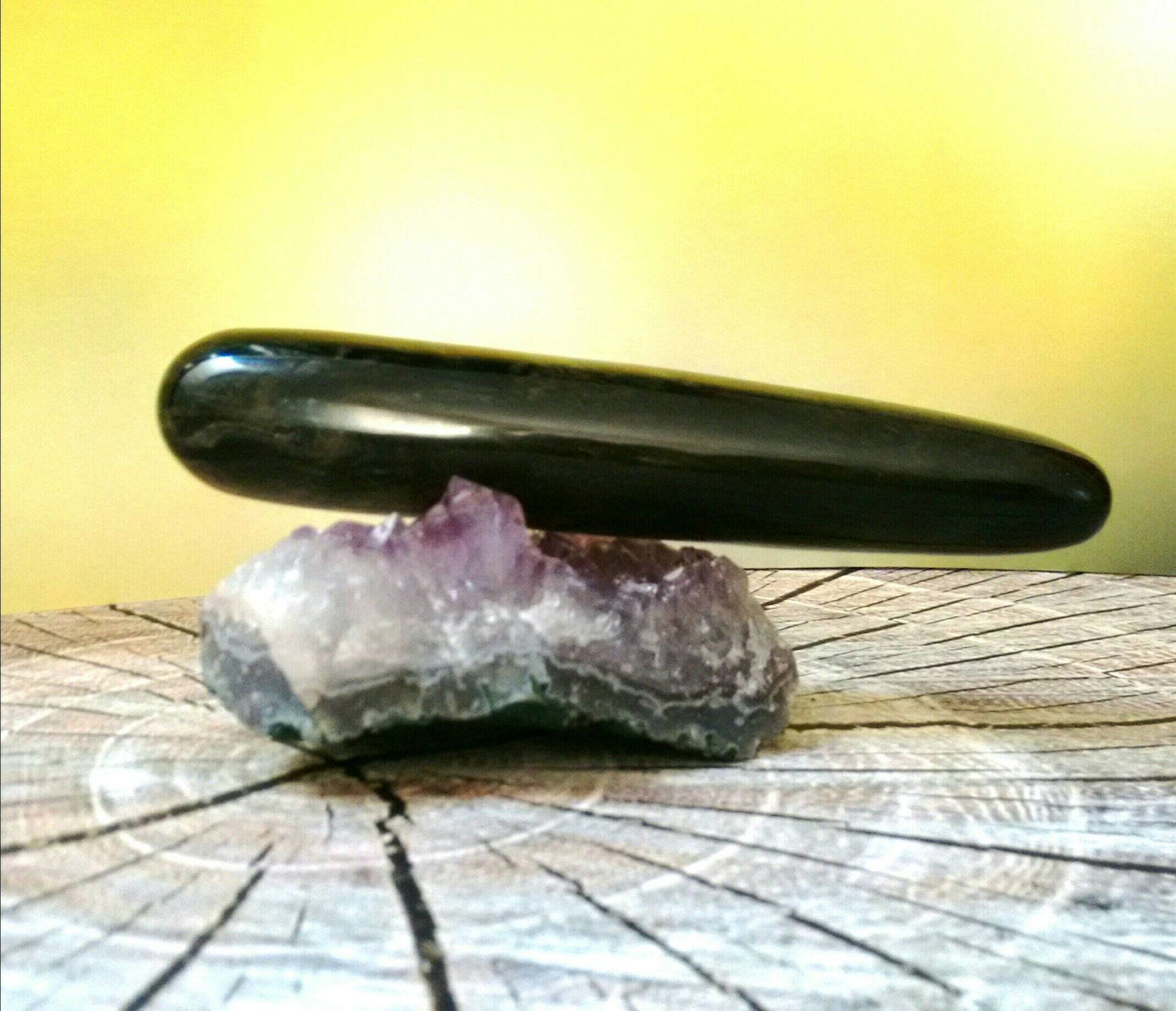 Pleasure Wand Obsidian Yoni Wand Dildo Stone