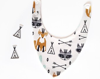 Organic cotton bandana bib and oeko-tex Farwest