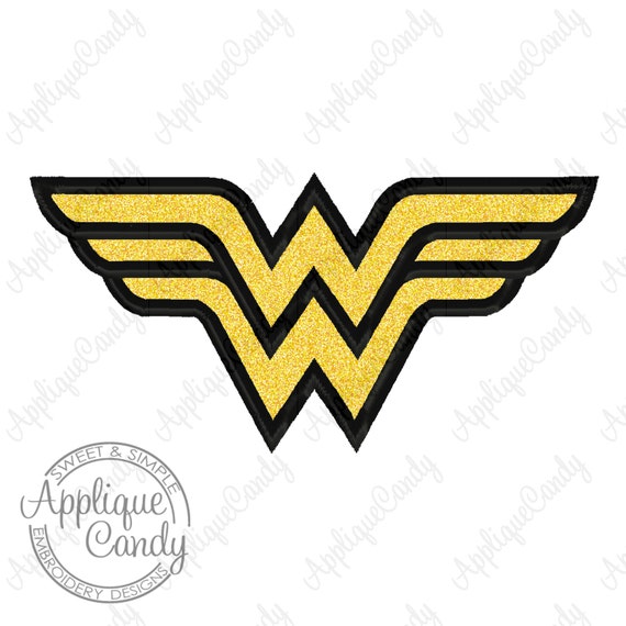 Super Wonder Hero Woman Applique Machine Embroidery Design