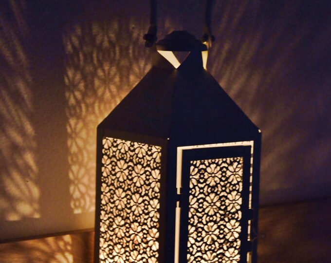 10%OFF White Moroccan lantern / Wedding lanterns /garden lanterns / wedding lantern centerpiece