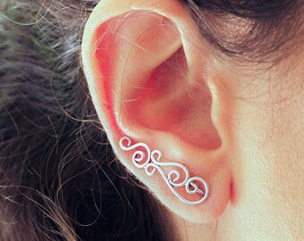 Ear Climber // Silver Ear Cuff // Ear Crawler // Ear Sweeps // Ear Jacket // Celtic Knots Earrings // Celtic Climber // Ear Climber Earrings