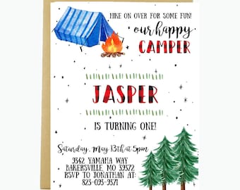 Campfire invitation | Etsy