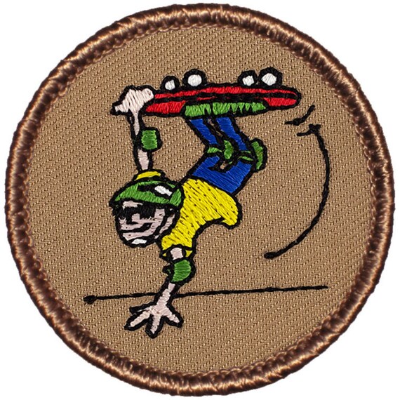 Skateboard Patch 089 2 Inch Diameter Embroidered Patch