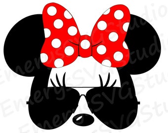 Download SVG DXF File for Minnie with Aviator Sunglasses from ...