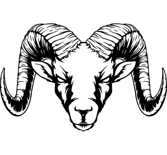 Ram Horns Sheep Zoo Wild Animal Mascot .SVG .EPS .PNG Instant