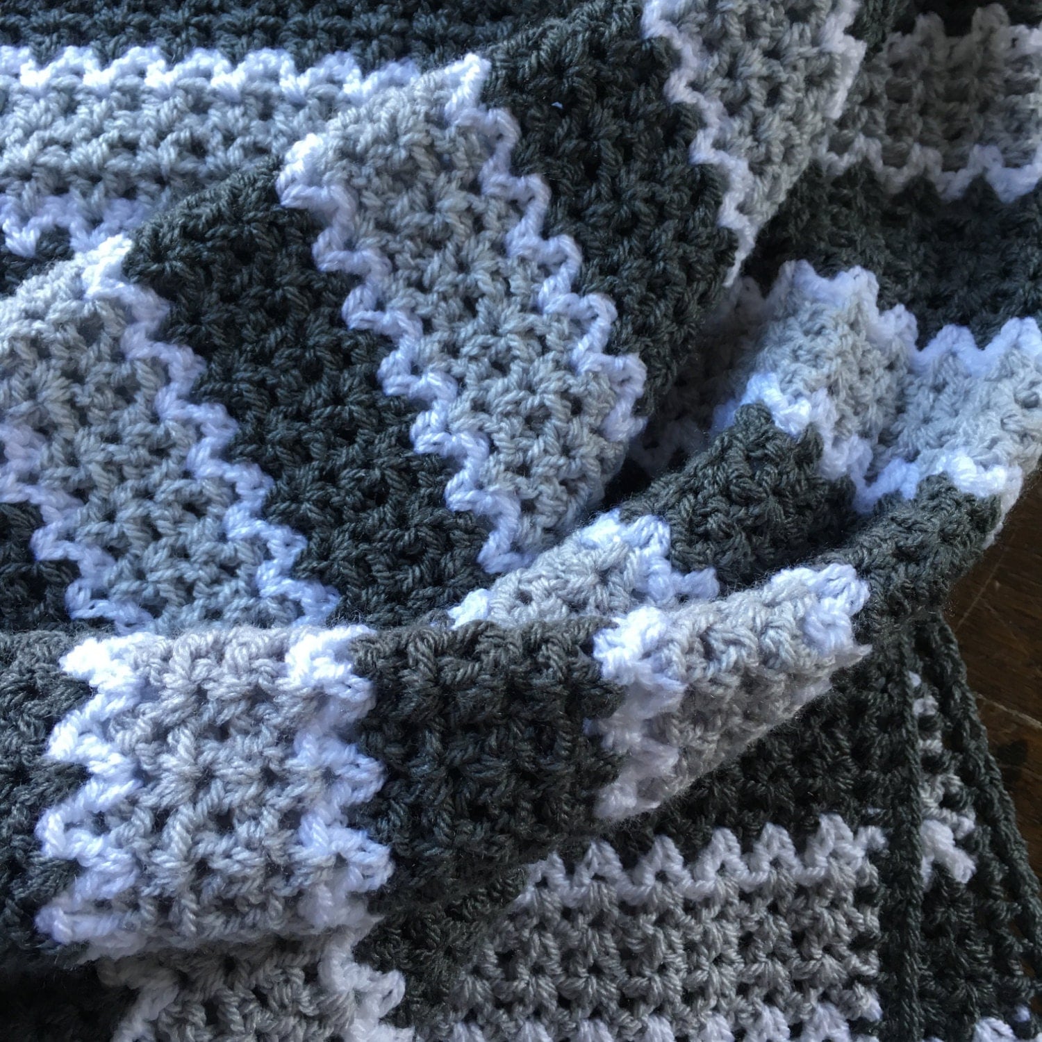 Crochet throw handmade large throw for sofa blanket for the