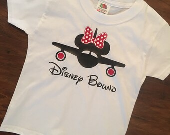 Disney Bound Shirt | Disney vacation shirt, plane with minnie bow and ears