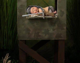 Deer Stand Newborn Digital Backdrop / digital background for photography