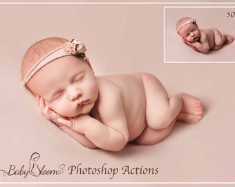 BabyBloom Newborn/Baby/Child Photoshop Actions - Essential Collection of 23 easy to use Creamy tones Actions inc Essential Matte B/W