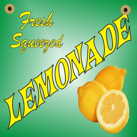 Lemonade Sign-Fresh Squeezed Lemonade sign-Concession Sign