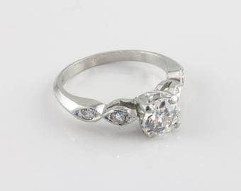 Vintage Art Deco Diamond Engagement Ring, 0.90 ct