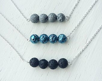 Essential oil diffuser necklace- lava stone necklace- aromatherapy jewelry- diffuser necklace- lava rock necklace- diffuser jewellery