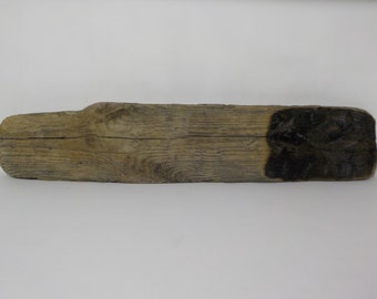 Thick Driftwood Shelf Supply 61cm/24"- Aged Burned Driftwood Plank , Natural Driftwood Sign, Driftwood for Arts -Craft Wood #300