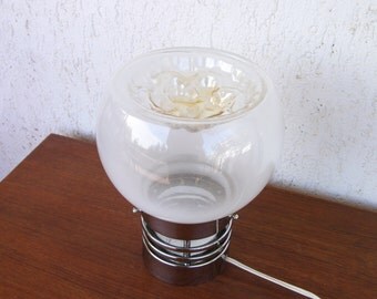 Mazzega, Vintage Table Lamp, Murano Mid Century Glass Lamp, 70s Lamp, Vintage lamp, Table lamp, Opaline lamp